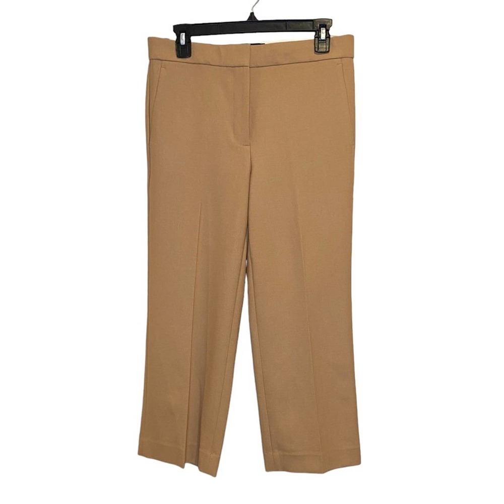 NWT J. CREW Beige Cropped Wide Leg Pants Trousers Size 6